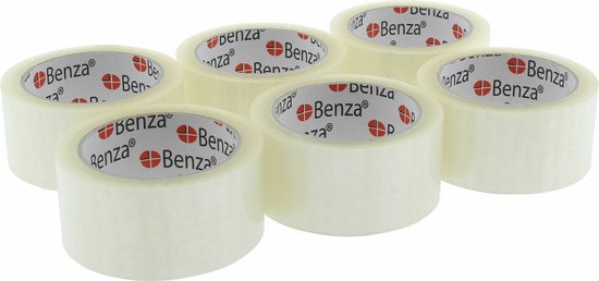 Benza - Verpakkingstape Extra sterk Breed Plakband 48 mm x 66 mtr - 6 rollen