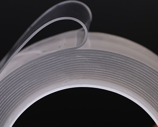 Dubbelzijdig tape 3x10mm rol 25mtr - Tapes: Kruisroedentape