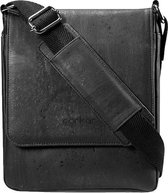 Corkor CK264 Messenger Bag Medium Black - Heren - Vegan - Handgemaakt