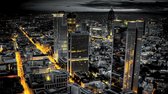 City Frankfurt Skyline Night Lights Photo Wallcovering