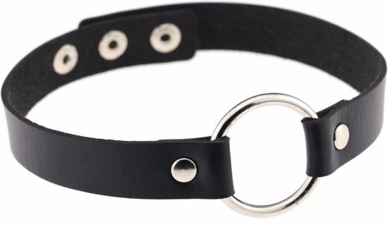 Dwingend begaan Geest KIMU choker zwart ring - PU leer collar ketting halsband sexy gag | bol.com