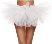 Korte tutu wit tule rokje - XS-S-M 140-146-152-158-164 - ballet turnen petticoat rok pride
