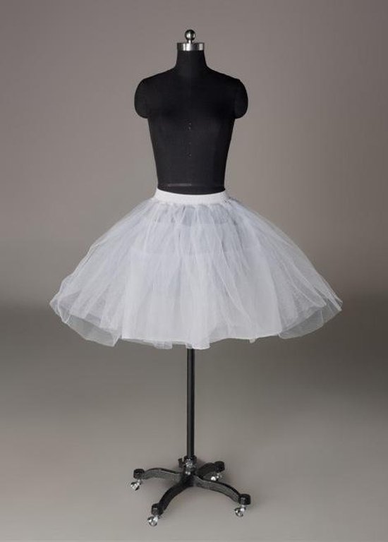 Witte petticoat tule rok tutu rokje - onderrok wit - one size XS S M L XL -  steampunk... | bol.com
