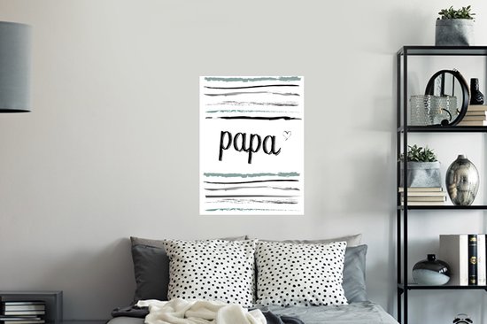 Muurstickers - Sticker Folie - Quotes - Papa - Spreuken - Vader - 60x80 cm - Plakfolie - Muurstickers Kinderkamer - Zelfklevend Behang - Vaderdag cadeautje - Cadeau voor vader en papa - Zelfklevend behangpapier - Stickerfolie