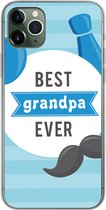 Geschikt voor iPhone 11 Pro Max hoesje - Spreuken - Best grandpa ever - Quotes - Opa - Siliconen Telefoonhoesje