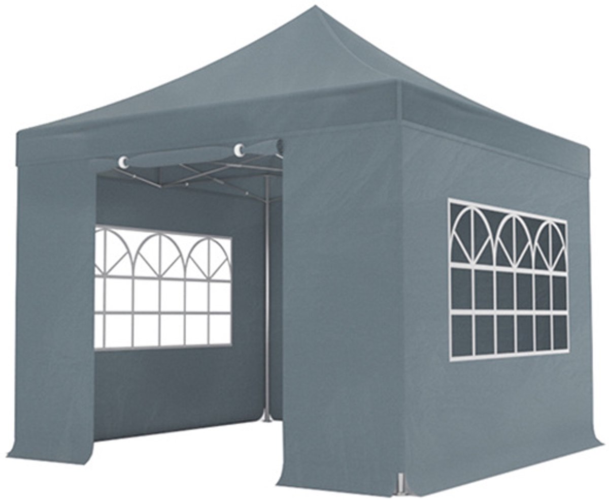 Easy up 3x3m grijs 40mm (aluminium buizen) semi prof partytent opvouwbaar