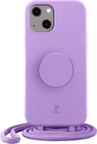 Just Elegance PopGrip Backcover Hoesje - Geschikt voor Apple iPhone 13 - Gsm case - Lavendel