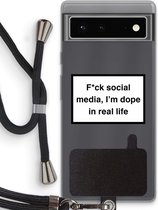 Case Company® - Coque Google Pixel 6 avec cordon - I'm dope - Coque pour téléphone avec cordon Zwart - Protection sur tous les côtés et sur tout l'écran