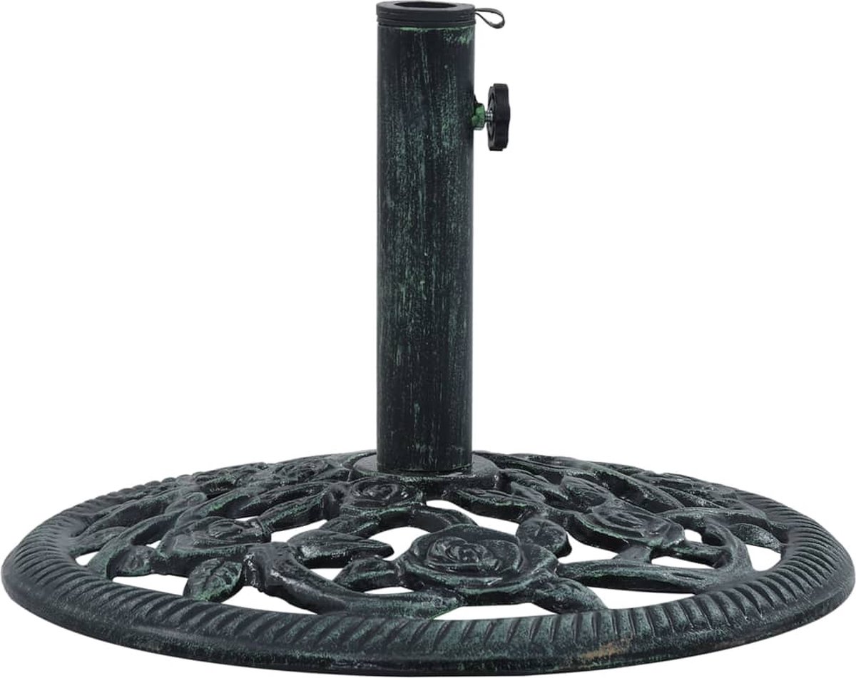 Bol.com vidaXL - Parasolvoet - 9 - kg - 40 - cm - gietijzer - groen aanbieding