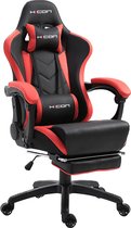 HICON Gaming Chair Mondo - Ergonomique - Chaise de Gaming - Chaise de bureau - Réglable - Sièges de jeu - Racing - Chaise de Gaming - Zwart/ Rouge