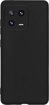 Hoesje Geschikt voor Xiaomi 13 Hoesje Siliconen Cover Case - Hoes Geschikt voor Xiaomi 13 Hoes Back Case - Zwart
