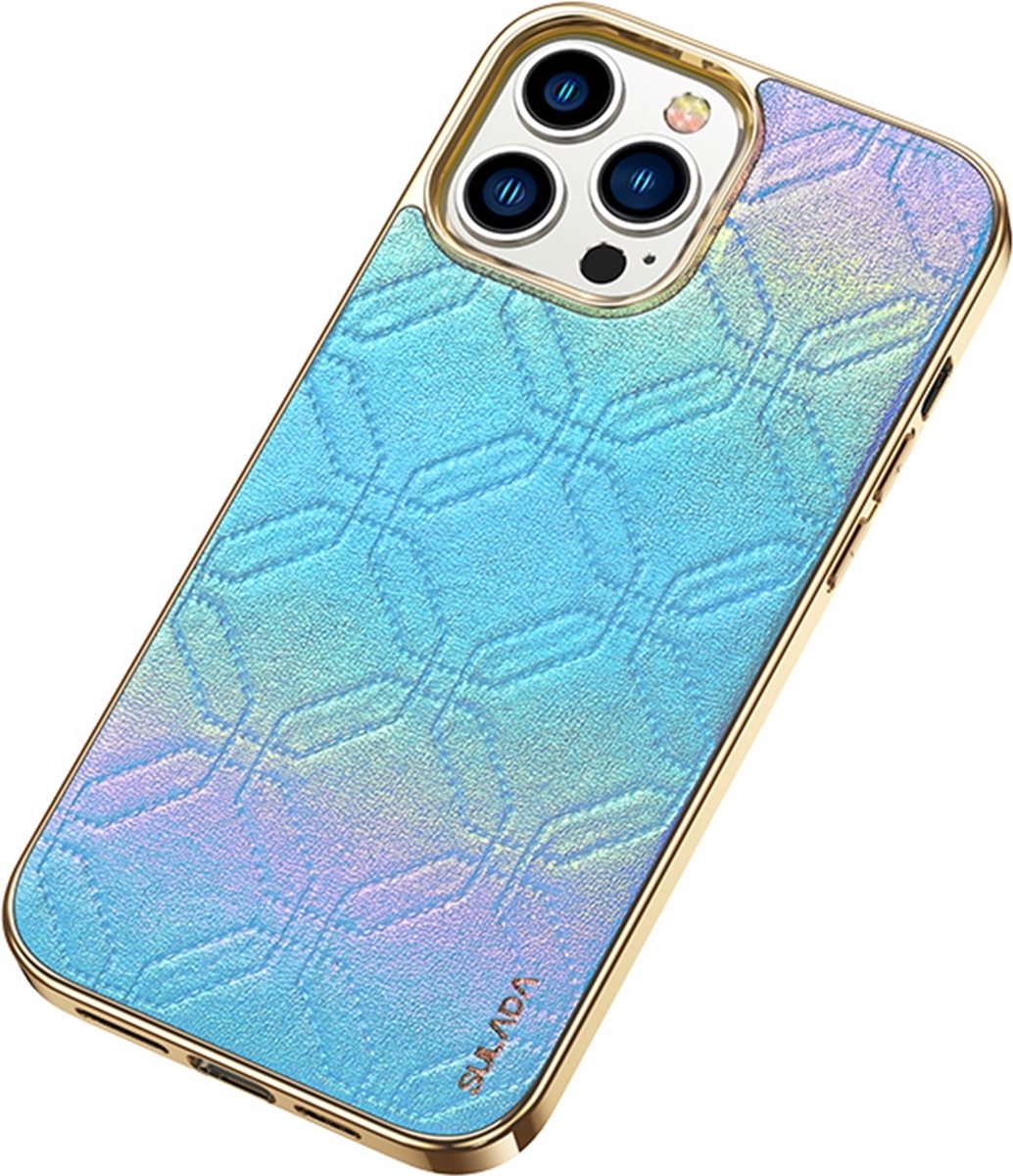Sulada SoftTouch telefoonhoesje voor de iPhone 14 Pro Max Helder Blauw