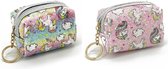 2 Pièces - Unicorn Mini Purse Glitters - Sac à monnaie - Porte-clés