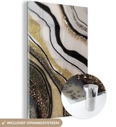 MuchoWow® Peinture sur verre 80x120 cm - Peinture sur verre acrylique - Pierre précieuse - Abstrait - Marbre - Nature - Photo sur verre - Peintures
