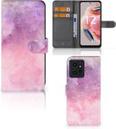 Telefoonhoesje Xiaomi Redmi Note 12 4G Flipcase Pink Purple Paint