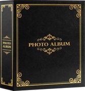 Album photo traditionnel, 10 x 15 cm, grand format, album photo, classe avec couverture plastique, 1000 photos horizontales, verticales, noir