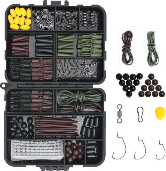 Boîte à pêche, Kit de 272 hameçons de pêche, ensemble d'accessoires pour  canne à... | bol