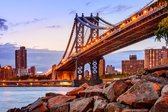 Fotobehang Manhattan Bridge New York - Vliesbehang - 270 x 180 cm