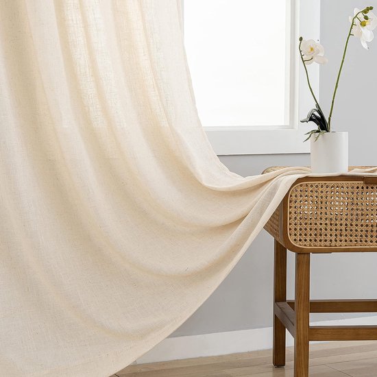 TOPLUXE Swag Volant Gordijn voor Ramen, Jacquard Watervalgordijn met Kwastjes voor Slaapkamer Woonkamer Keukendecoratie Roedezak (Breedte 100 cm, Rood & Geel