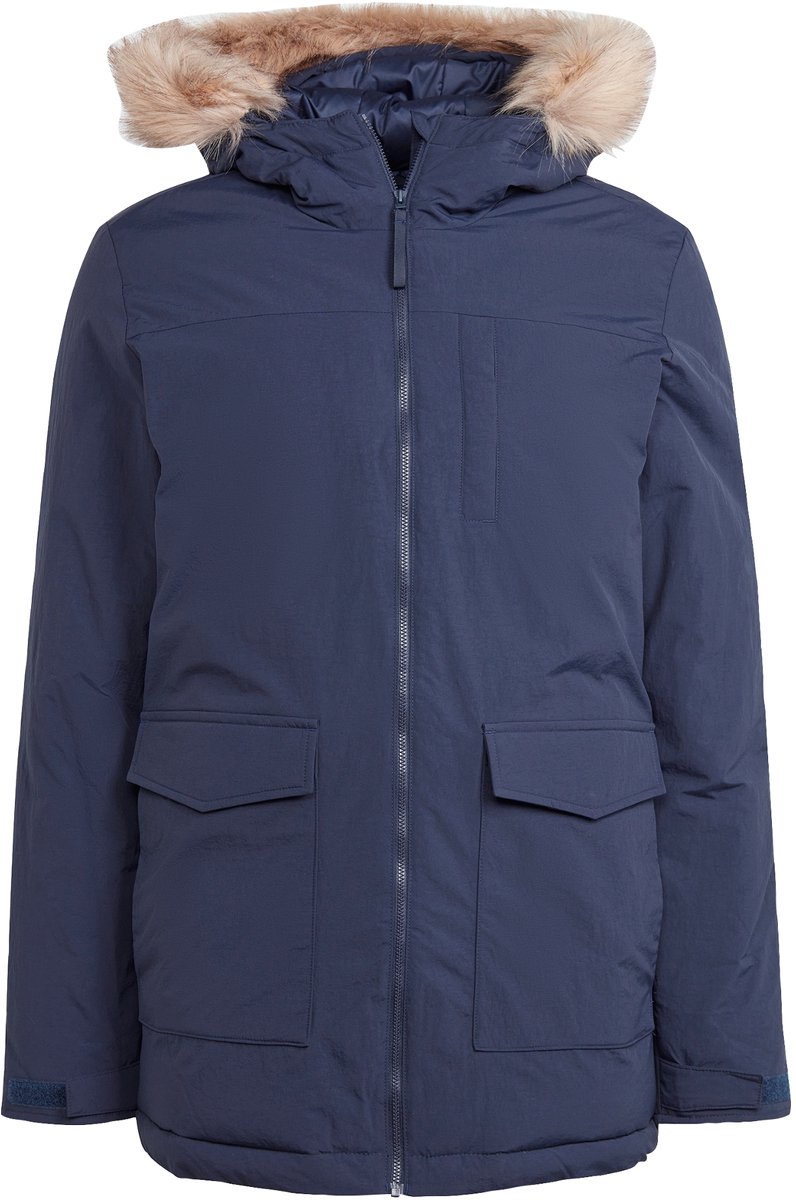 adidas Sportswear Hooded Fur Parka Heren – XL Blauw