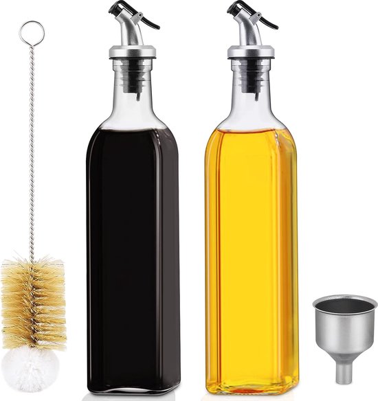 Oliekan Olijfolie Dispenser Fles Set Olie Cruet Met Duidelijk Schaal Sojasaus Giet Olie Tank Voor Oliën Azijn Sauzen voor Kruiderij