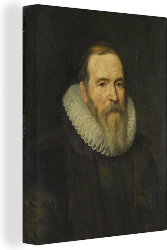 Canvas Schilderij Portret van Johan van Oldenbarnevelt - Schilderij van Michiel Jansz. van Mierevelt - 60x80 cm - Wanddecoratie