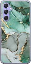Hoesje geschikt voor Samsung Galaxy A54 - Marble Design - Soft Case - TPU - Marmer - Groen - ELLECHIQ