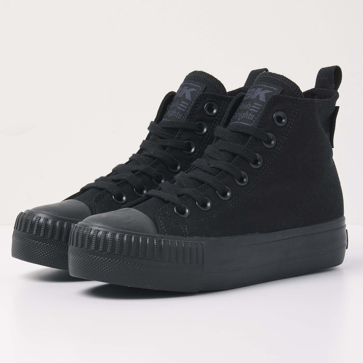 British Knights - Kaya Mid Dames Sneakers Hoog - Maat 37 - Zwart - Katoen - Vrouwen Schoenen