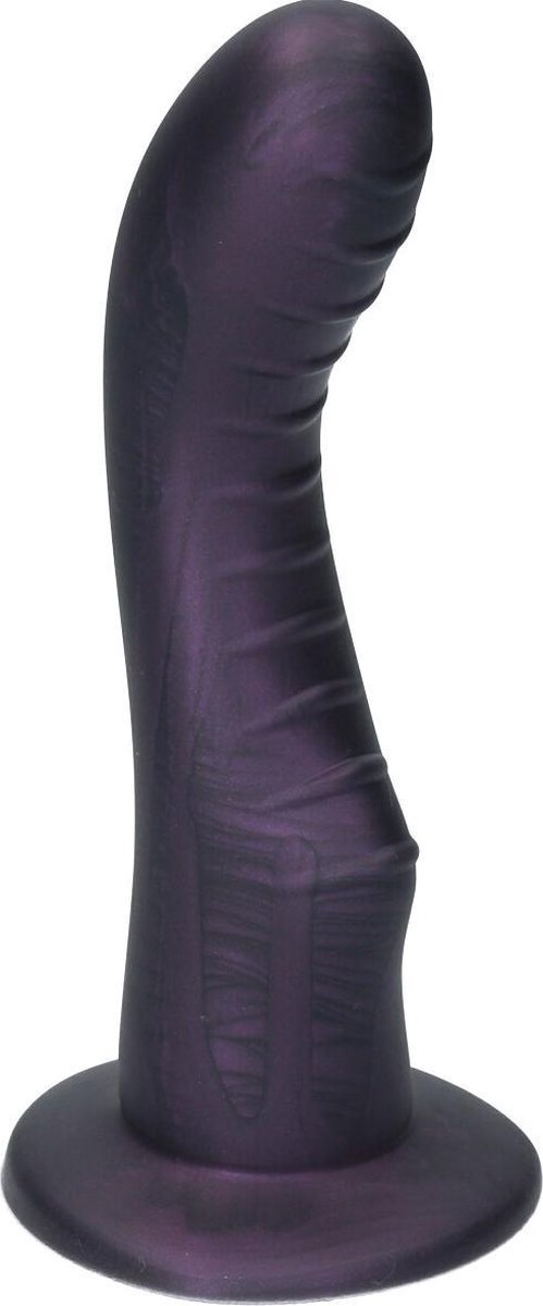 Goedkoopste Ylva & Dite - Kajsa - Siliconen G-spot / Prostaat dildo - Made in Holland - Donker Paars Metallic