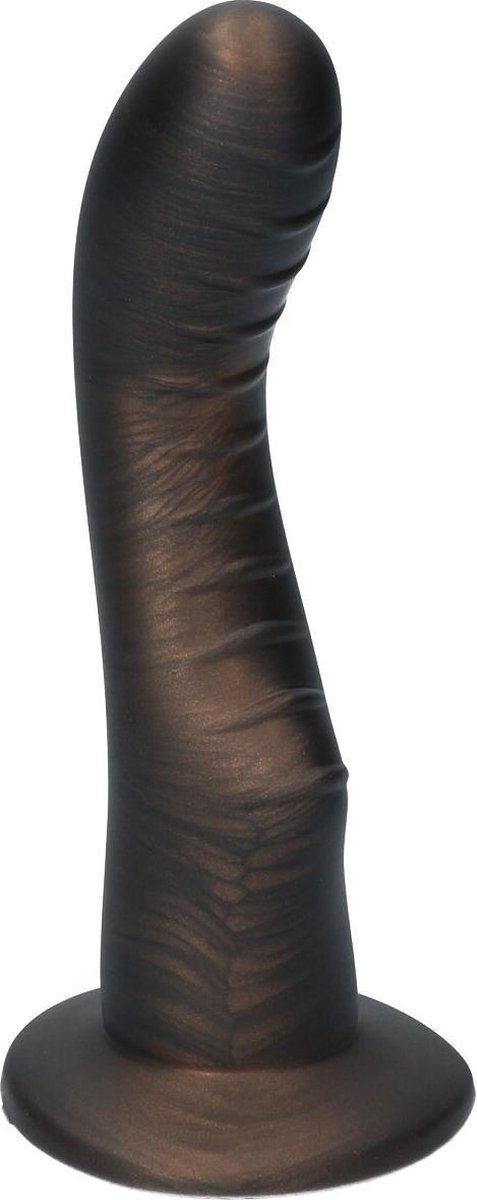 Goedkoopste Ylva & Dite - Kajsa - Siliconen G-spot / Prostaat dildo - Made in Holland - Kastanje Bruin Metallic