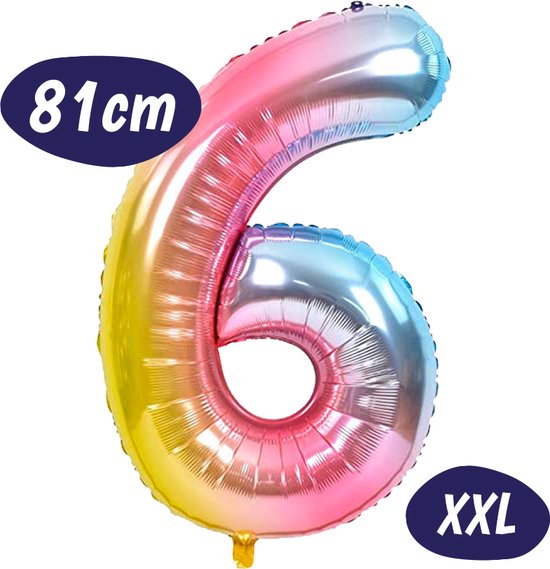 SPHERETRON Regenboog-verjaardagsdecoratie, 5 jaar, regenboogdecoratie, kinderverjaardag, ballonnen, folieballon, regenboog, feestdecoratie voor meisjes