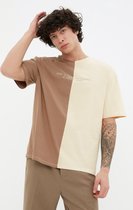 Trendyol TMNSS21TS1452 Volwassenen Mannen T-shirt Single pack - Bruin - L