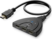 HDMI switch - Splitter - 4K - 1080 Full HD - 3 Poorts - 3 In 1 uit - Kunststof - zwart