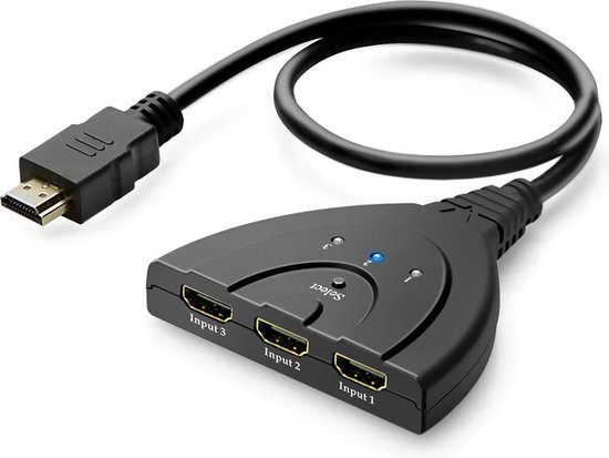 Commutateur HDMI - Répartiteur - 4K - 1080 Full HD - 3 Port - 3 In