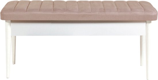 Marrakesh Handgemaakt kamerscherm van hout, wit, 90 cm breed, stijlvol tafelscherm Flavi als balkon, inkijkbescherming in landelijke stijl
