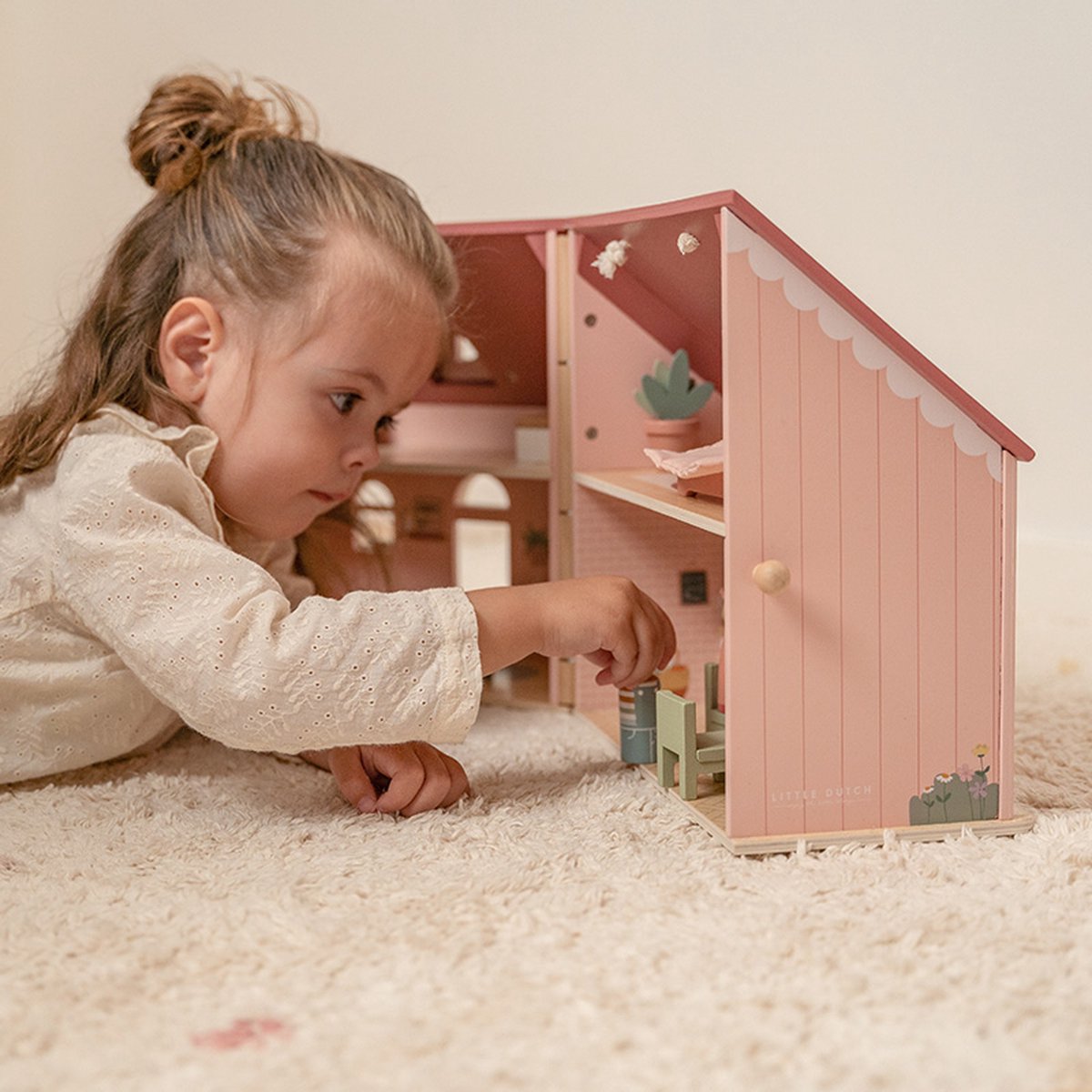 Little Dutch Draagbaar Houten Poppenhuis FSC — afbeelding 3