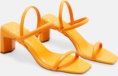 Mangará Dames schoenen Palmito Geitenleer - 6,5cm blokhak - Oranje - Maat 41