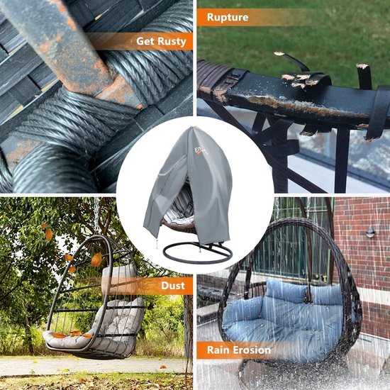 Patio Hangstoel Hoes - Egg Swing Stoelhoes Met Rits, Buiten