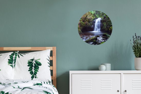 WallCircle - Muursticker - Cercle mural - Cascade - Nature - Water - ⌀ 30 cm - Cercle mural - Autocollant - Sticker mural rond