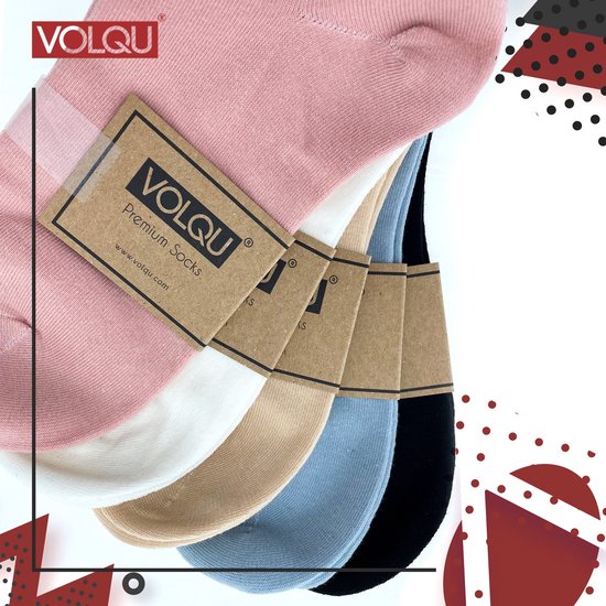 VOLQU® - PAT - 5 Paar - Premium Katoen Sokken - Sneakersokken Dames - Maat 35-38 - Mix Clour