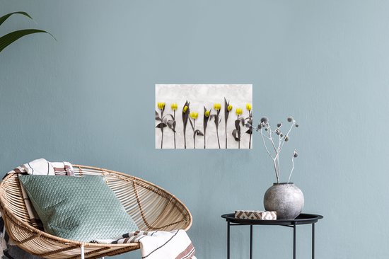 Stickers muraux - Film autocollant - Fleurs - Tulipes - Marbre - 30x20 cm - Film adhésif - Stickers muraux Chambre d'enfant - Papier peint autocollant