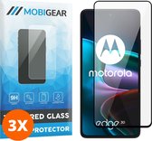 Mobigear Screenprotector geschikt voor Motorola Edge 30 Glazen | Mobigear Premium Screenprotector - Case Friendly - Zwart (3-Pack)
