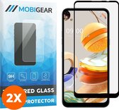 Mobigear Screenprotector geschikt voor LG K61 Glazen | Mobigear Premium Screenprotector - Case Friendly - Zwart (2-Pack)