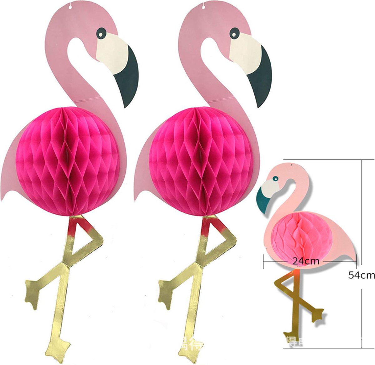 HOWAF 33pcs Summer Party Decoration Set Flower Garland, Hawaiian Tropical Party Decorations, Hanging Banner Pineapple, Honeycomb Balls, Tissue Paper Fan and Tropical Balloons, Flamingo Confetti