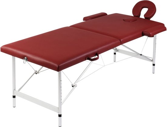 vidaXL-Massagetafel-met-2-zones-inklapbaar-aluminum-frame-rood