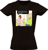 Gezicht Dames T-shirt - verlaten - hoofd - vader - papa - moeder - mama - zoon - grappig