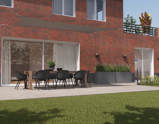 Kopu® Toile d'ombrage Driehoek 5x6x7,8 mtr 230 grammes Imperméable - Sable