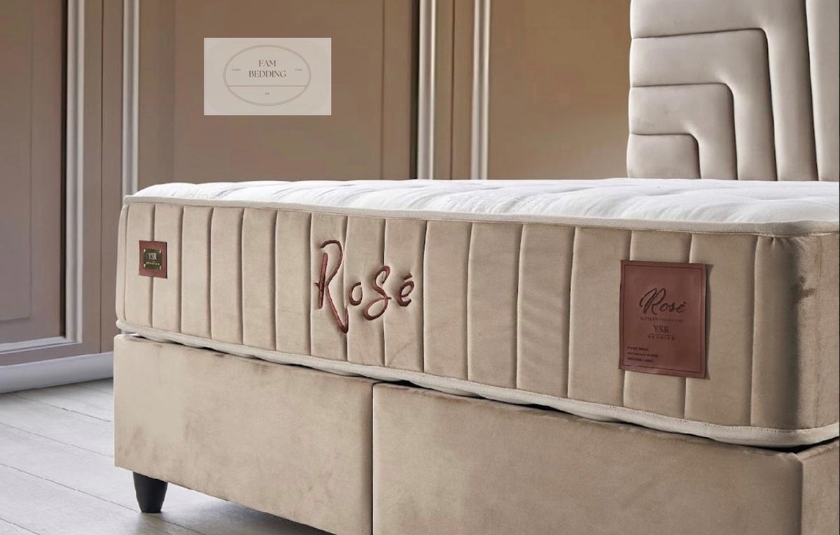 FAM BEDDING 2 Persoons Opberg Boxspring Rose 160x200 thumbnail 4