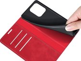 Xiaomi Redmi Note 12 5G Bookcase hoesje - Just in Case - Effen Rood - Kunstleer