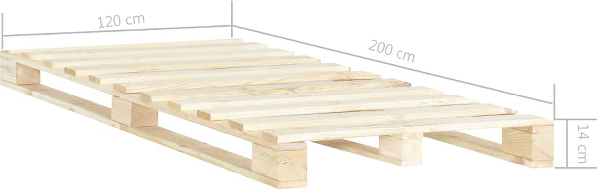 vidaXL-Bedframe-pallet-massief-grenenhout-120x200-cm